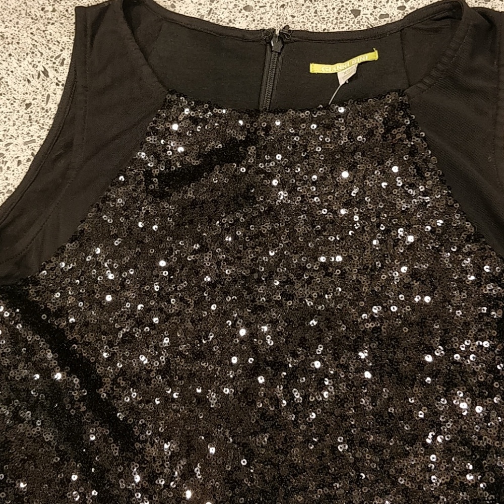 Gianni Bini sleeveless sequin peplum top - Picture 2 of 7